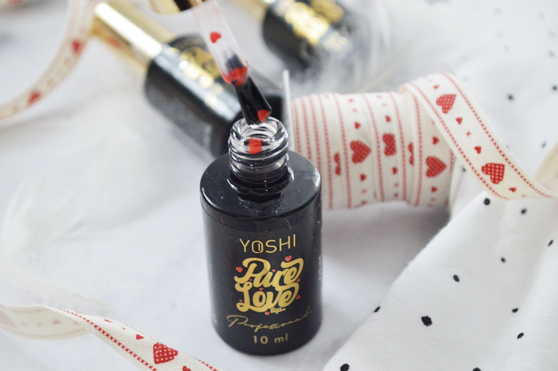 pure love yoshi top z drobinkami w kształcie serc 